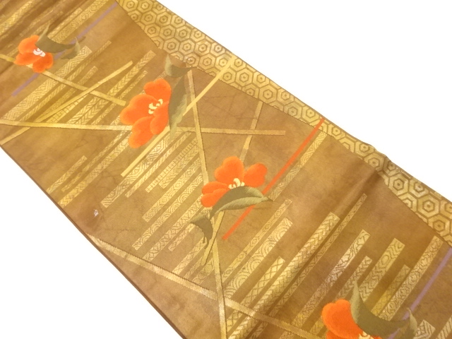 JAPANESE NAGOYA OBI / WOVEN CLASSICAL PATTERN